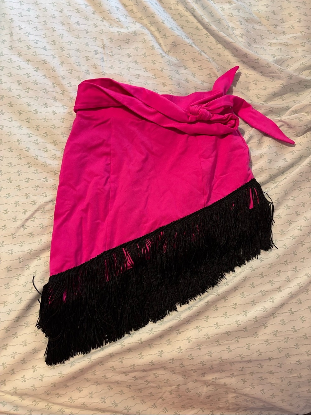 Women's Pink Fringe Tie-Side Ballroom skirt Jo&Jax